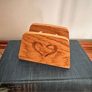 Wooden Heart letter Holder